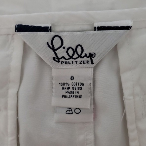 EUC Rare White label Lilly Pulitzer Vintage dragonfly skirt, white w/pink&green - Picture 8 of 11